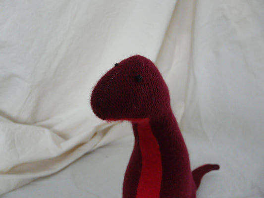 Stuffed Tall Dino - maroon/red