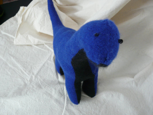 Stuffed Tall Dino - blue/black