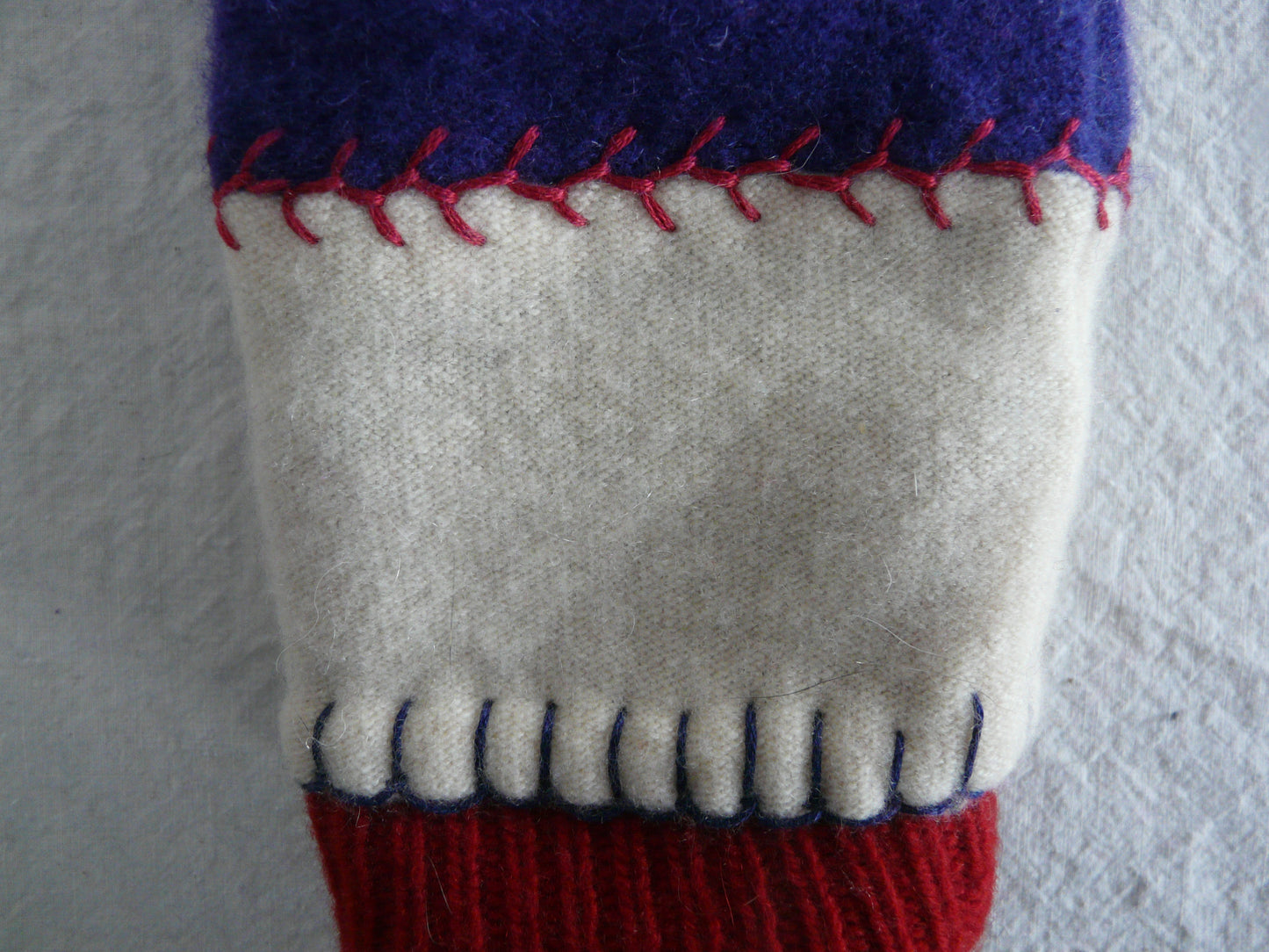 Single Cashmere Mittens - Red, White, and Blue!